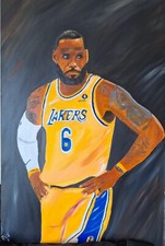 LeBron James , Basketball Player ,NBA,painting ART, Portorit  IMPRESSIONISM Arts