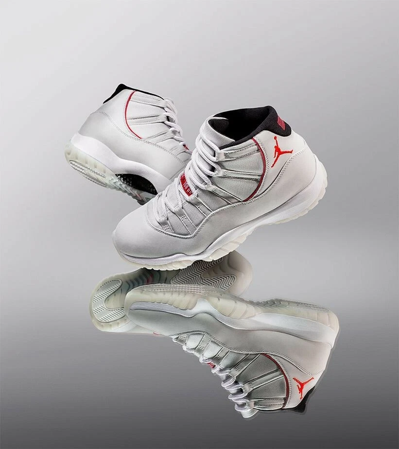 Jordan 11 platinum tint on feet sale