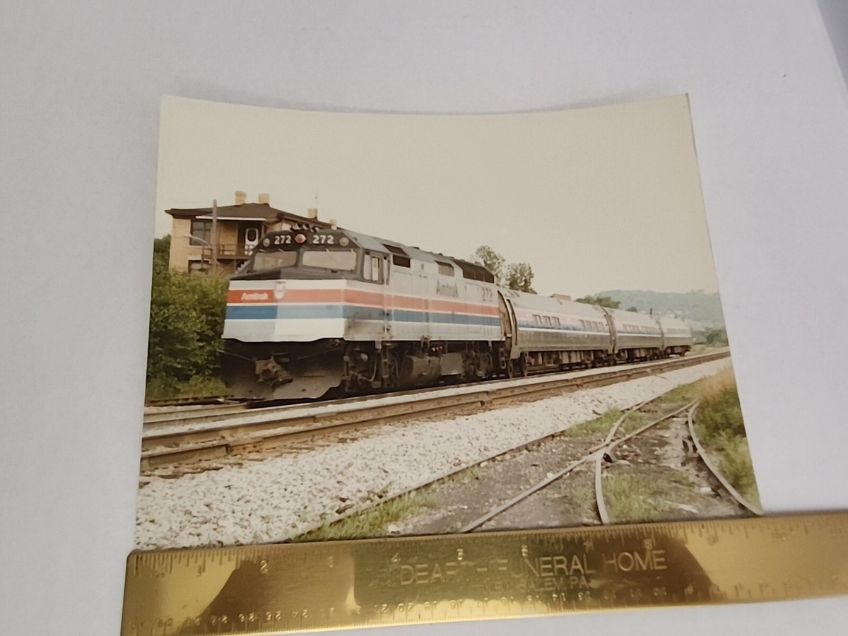 RR Print Vintage Diesel Locomotive Photograph 8x10 Amtrak