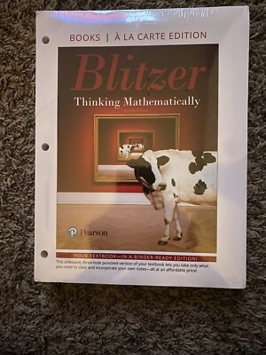 Thinking Mathematically by Robert Blitzer (2018, Hardcover)