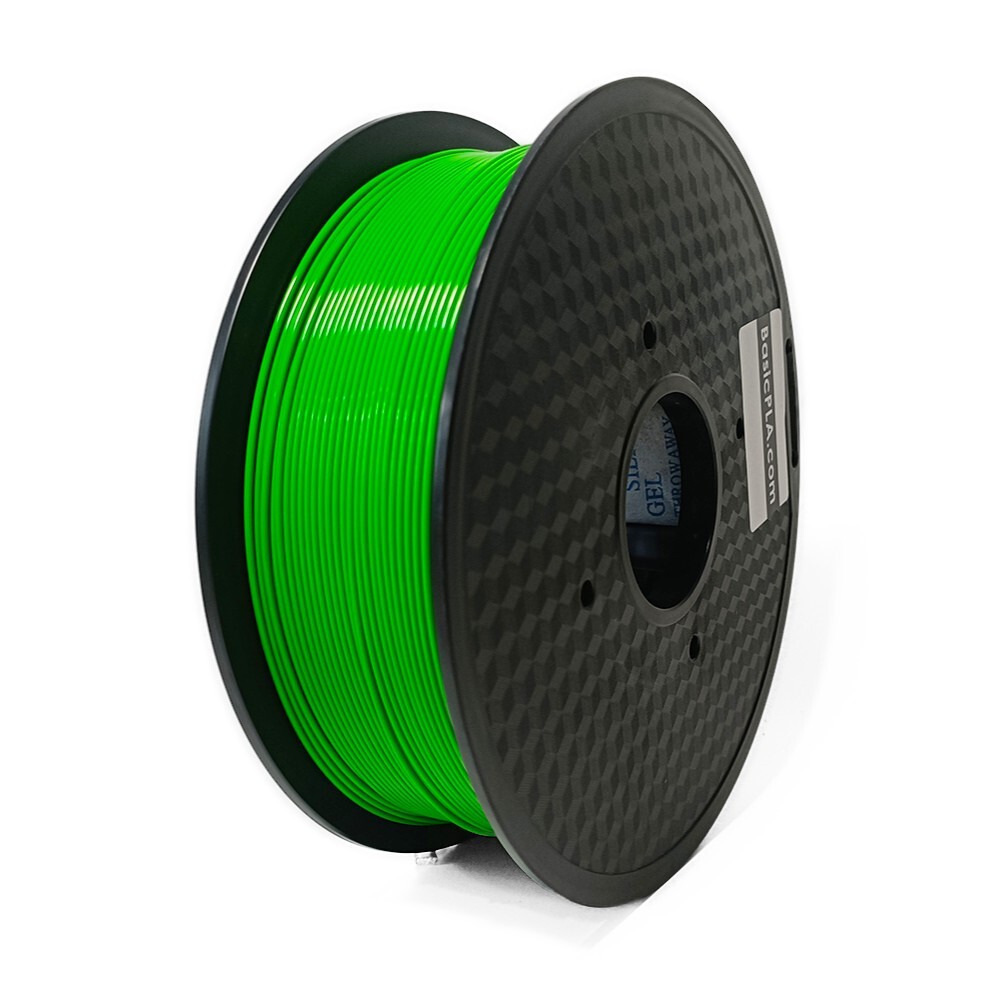 BasicFilaments 3D Printer PLA Filament 1.75mm 1KG/2.2LB [GREEN COLOR]