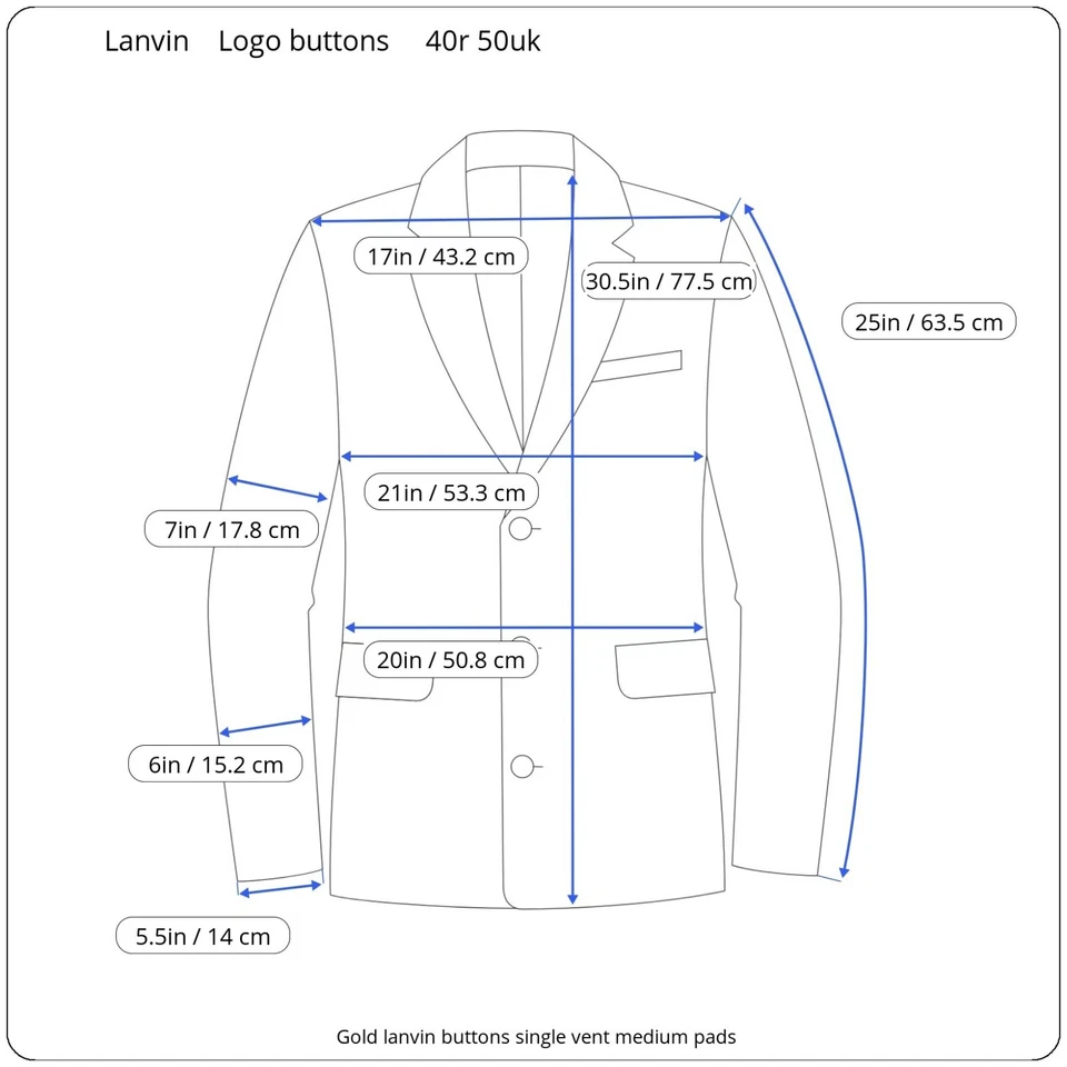 Lanvin золотой кнопка блейзер 40R 3 нашивки карман бежевый винтажный Lanvin - Изображение 2 из 4