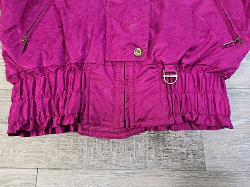 DESCENTE Vintage 80er Skijacke lila Damengröße 12 gefütterte Reißverschlusstaschen Erwachsene - Bild 4 von 16