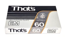 THAT'S EM 60  Blank Audio Cassette Tape (Sealed) NEW