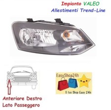 FARO FANALE PROIETTORE ANTERIORE DX PER VOLKSWAGEN POLO 6R 09 DESTRO MOD VALEO