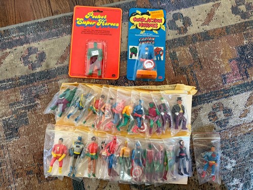 Mego Pocket Super Heroes Comic Action Heroes Hulk Captain America Batman Penguin