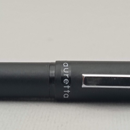 AURORA AURETTA LUSSCO MATTE BLACK BALLPOINT PEN VINTAGE EXCELLENT UNUSED - Picture 5 of 8