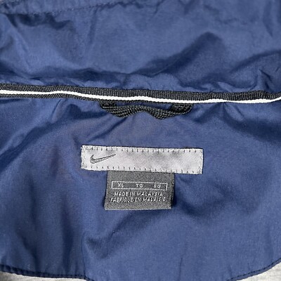 Vintage Y2K Nike Zip Up Windbreaker Jacket Blue XL White