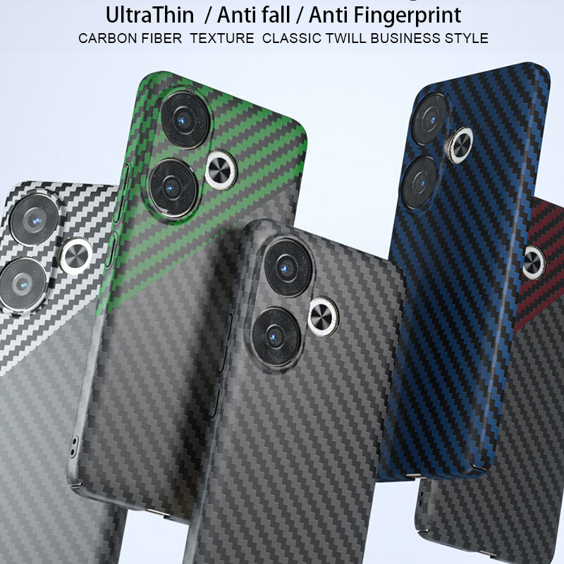 Luxury Carbon Fiber Business Slim Hard PC Cover Case for Xiaomi Poco F6