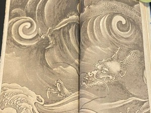 Ukiyo-e Woodblockprint Japanese Book Old Ehon KACHO Bird Flower Hanging Scroll 2