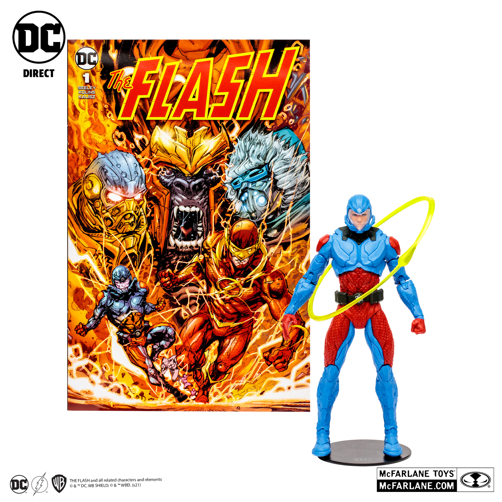 McFarlane Toys Page Punchers The Atom 7"" with Flash Comic 15907 New & Sealed
