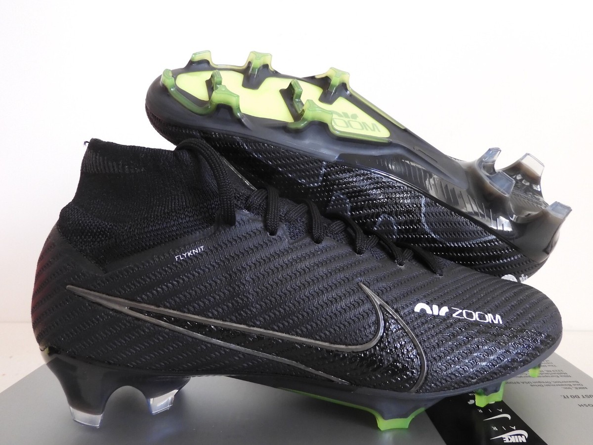 NIKE ZOOM MERCURIAL SUPERFLY 9 ELITE FG BLACK-DARK GREY SZ