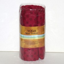 Yoga Mat Towel antibacterial microfiber bio electric dots red non slip NEW heavy