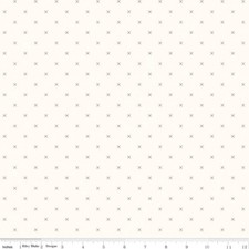 Fat Quarter Riley Blake "Bee Cross Stitch" Pebble Gray Low Volume Lori Holt