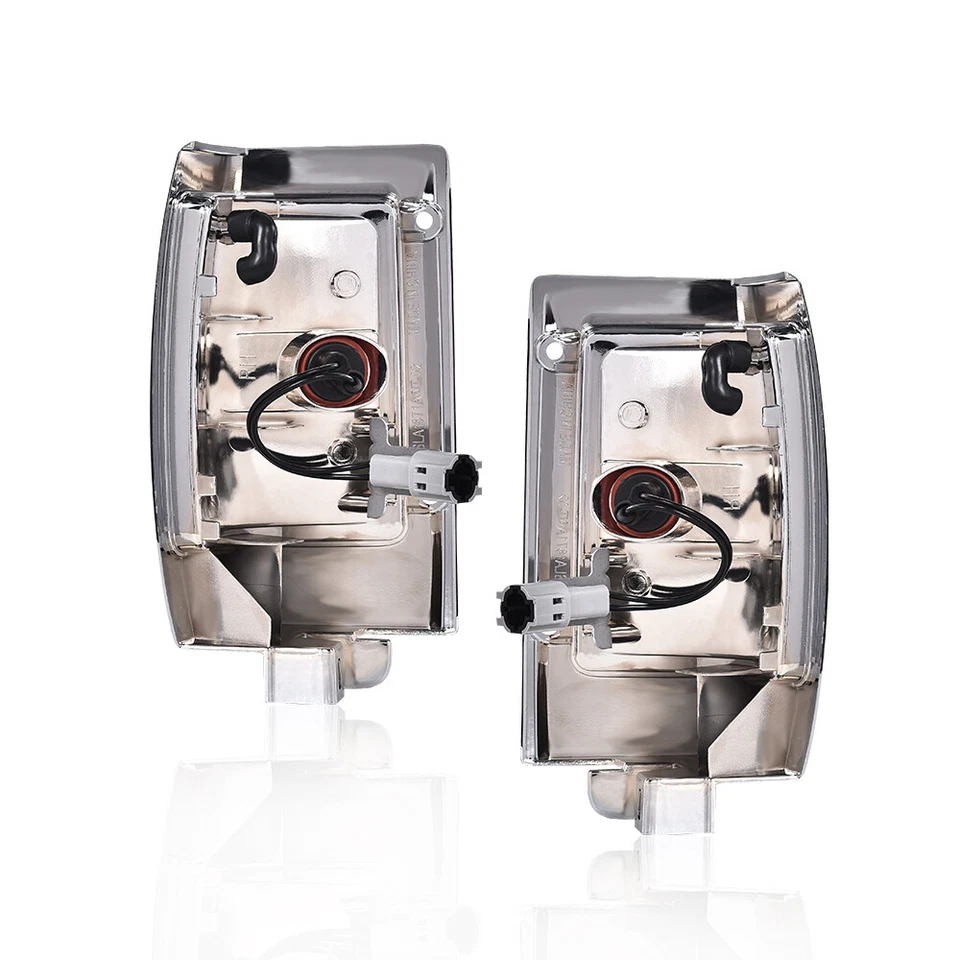 Luz de señalización lateral de esquina de estacionamiento cromada apta para Nissan D21 90-97 nueva Foto 2 de 4