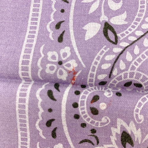 "Sciarpa vintage 13960 colore veloce country western floreale viola bandana 21"" x 19,5" - Foto 7 di 11