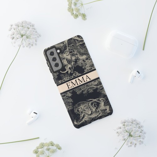 Custom Name Tough Phone Case with Lion & Monkey Design, Personalized Phone Cover - 第 245/263 張圖片