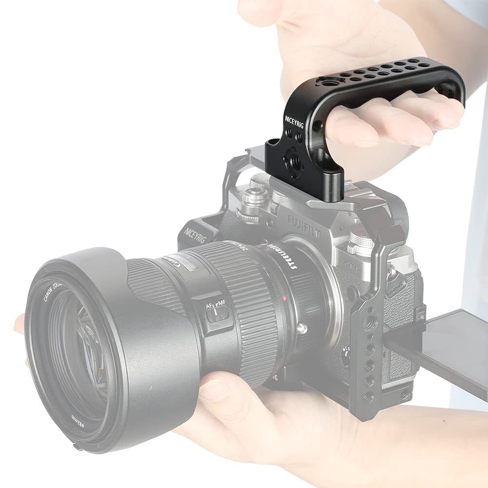 Maniglia NICEYRIG Con Attacco 1/4 Per Fotocamera - Compatibile RED DSMC2 / Sony FX3, Universale