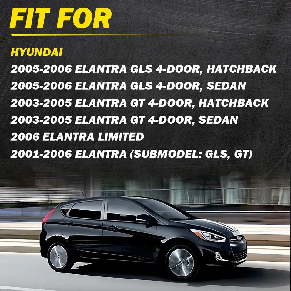 2x Conjunto de manija de puerta delantera L+R interior para Hyundai Elantra GLS GT Limited 01-06 Foto 2 de 4