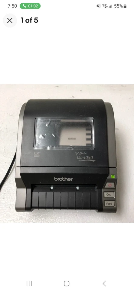 Brother P-Touch QL-1050 Direct Thermal Label Printer Autocutter USB Serial - Image 2 of 4