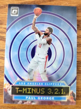 2019-20 Donruss Optic Paul George PURPLE Prizm, T-Minus 3,2,1, Clippers Star!