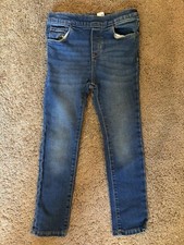 Youth Girls Old Navy Blue Dark Wash Adjustable Waist Skinny Jeans Size 5T