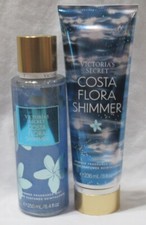 Victoria's Secret Fragrance Mist  Lotion Set Lot of 2 COSTA FLORA SHIMMER