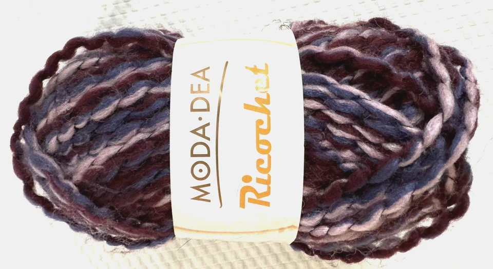 Moda Dea Yarn RICOCHET #2956 TWIST~Purple Plum Mauve Blend~ Acrylic Nylon~Chunky - Image 2 of 4