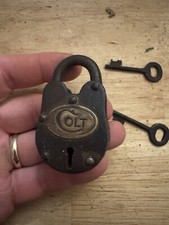 Colt Rifle Padlock Lock Set Gun Firearm Wyatt Earp Memorabilia Keys Home Decor Colt Rifle Padlock Lock Set Gun Firearm Wyatt Earp Memorabilia Keys Home Decor - Image 1