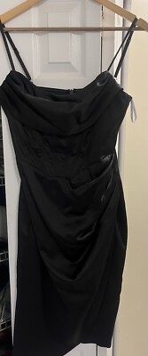 Black satin dress M | Brand : Miss Circle