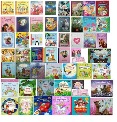 Freundebuch Kindergarten Schule Freunde Buch Mädchen Junge Poesiealbum Kind NEU