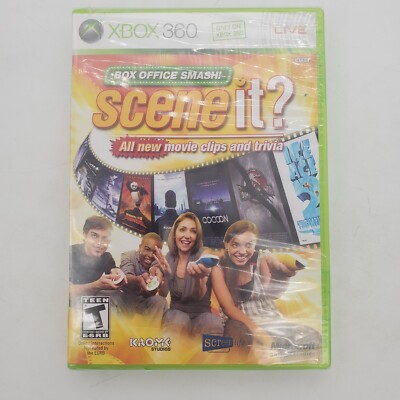 Scene It Box Office Smash (Microsoft Xbox 360, 2008) New and Sealed Cracked Case