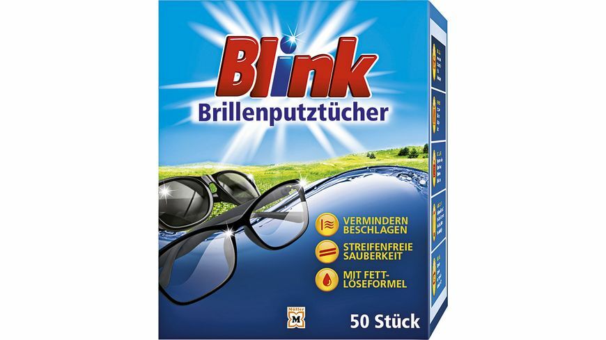 Салфетки для чистки очков BLINK в упаковке по 50 штук-Сделано в Германии-