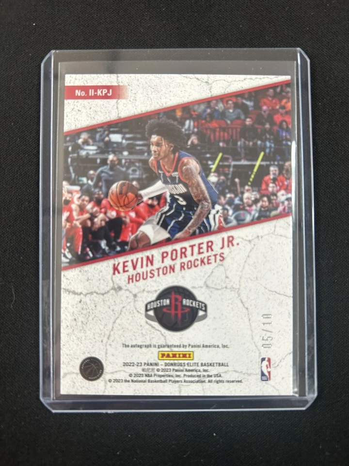 2022-23 Donruss Elite Impact Impressions Kevin Porter Jr. Auto Rockets #II-KPJ - Image 2 of 2
