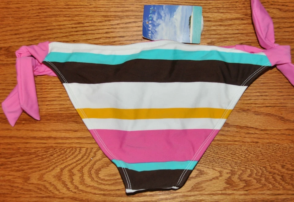Pantalones de natación de bikini Island Soul Junior multicolores a rayas talla S  Foto 2 de 2
