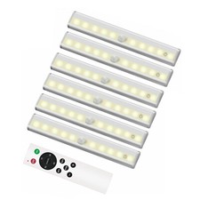 Remote Control LED Lights Under Cabinet Lighting Bar Wireless Portable LED 6pack