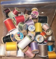 Vtg Sewing Thread Heavy Duty Coats Clarks Dual Duty Singer Talon Star Lot of 53