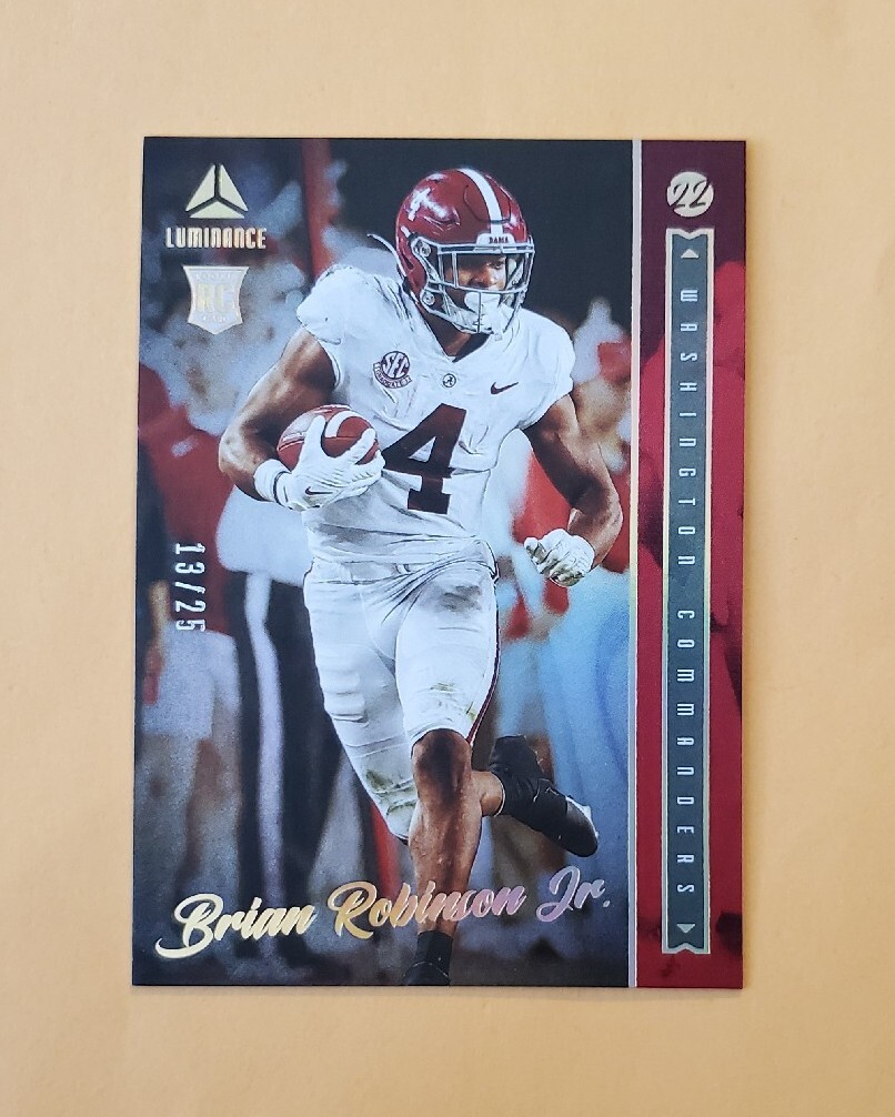 2022 Panini Luminance Rookie Red /25 Brian Robinson Jr #107 Rookie RC SSP