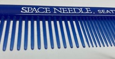 Vintage Blue comb plastic seattle washington Space Needle 5 inch unbreakable