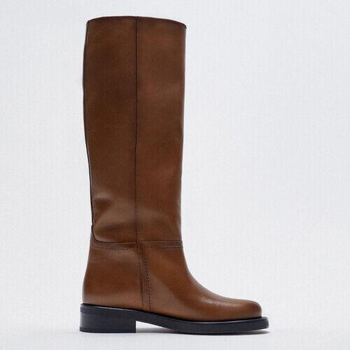 British Retro Women's Vnitage Knight Flat Pull On Riding Knee High Boots Shoes