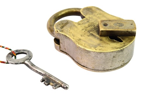 Old Hand Forged hopps & Co. Padlock 8 Lever padlock Vintage Collective. G2-310 - Picture 2 of 11