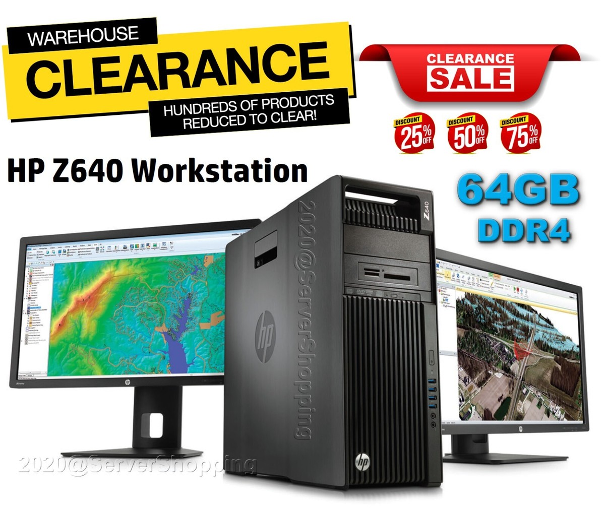 ワークステーション HP Z640 dual xeon e5 2690V4 RX6600 HP Z640 Workstation 36cores 2X E5-2699 V3 128GB R5-340X 1.92