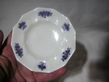 RARE 1800'S STAFFORDSHIRE CHELSEA SPRIG CUP PLATE, TODDY PLATE
