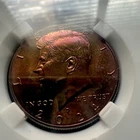 2024-D  KENNEDY  MONSTER RAINBOW 🌈 TONED HALF DOLLAR