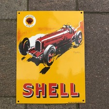shell enamel sign
