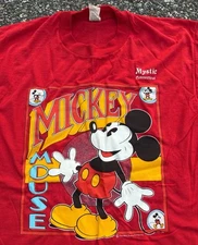 VTG 80s Disney MICKEY MOUSE Tee XL SINGLE STITCH Mystic CT SCREEN STARS