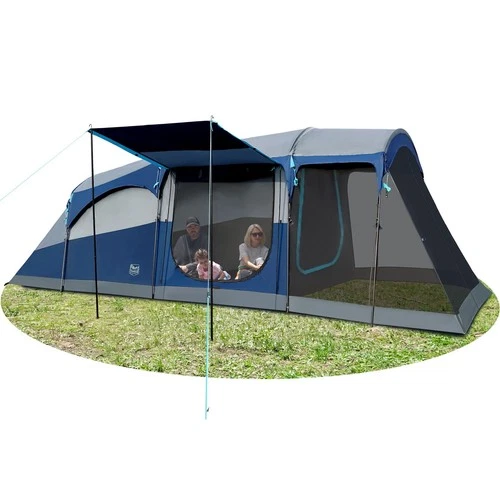 TIMBER RIDGE 8 Person Family Camping Tent with Screen Room, Double Layer Wate...