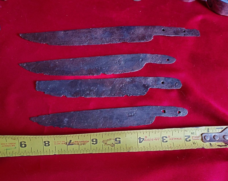  1700s Fur Trade ~ French Long Blades... Same Maker  ~ Claude Doron ?