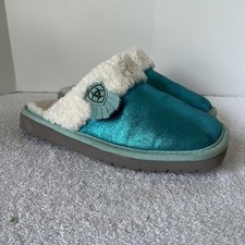 ARIAT Jackie Square Toe Women  s Indoor/Outdoor Slipper Size 9 Turquoise