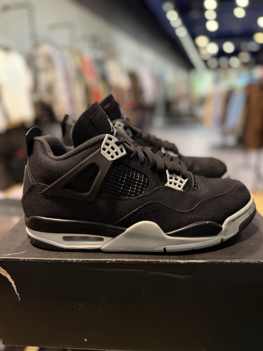 Nike Air Jordan 4 Retro SE Black Canvas Sneakers Size (10.5